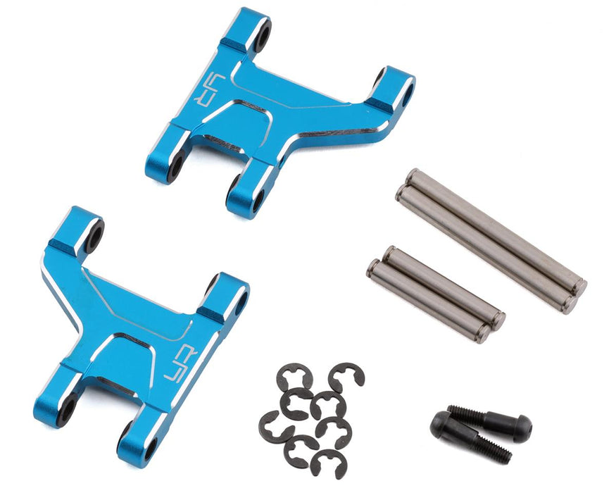 Yeah Racing Tamiya CC-01 Bras de suspension inférieurs avant en aluminium (bleu) (2)