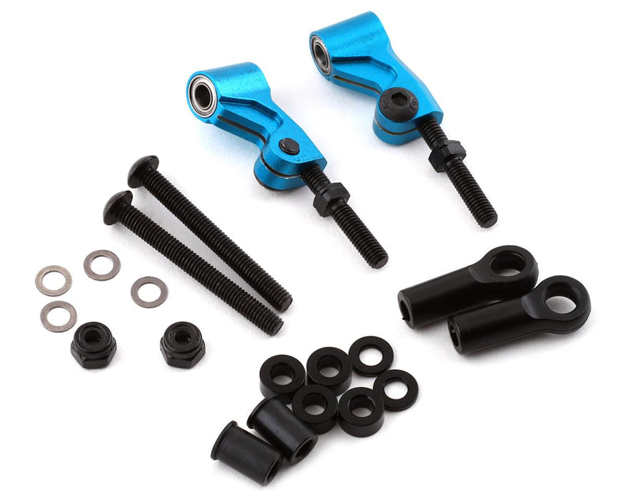 Yeah Racing Tamiya TT-02 RWD Bras de suspension supérieur avant/arrière en aluminium (bleu) (2)