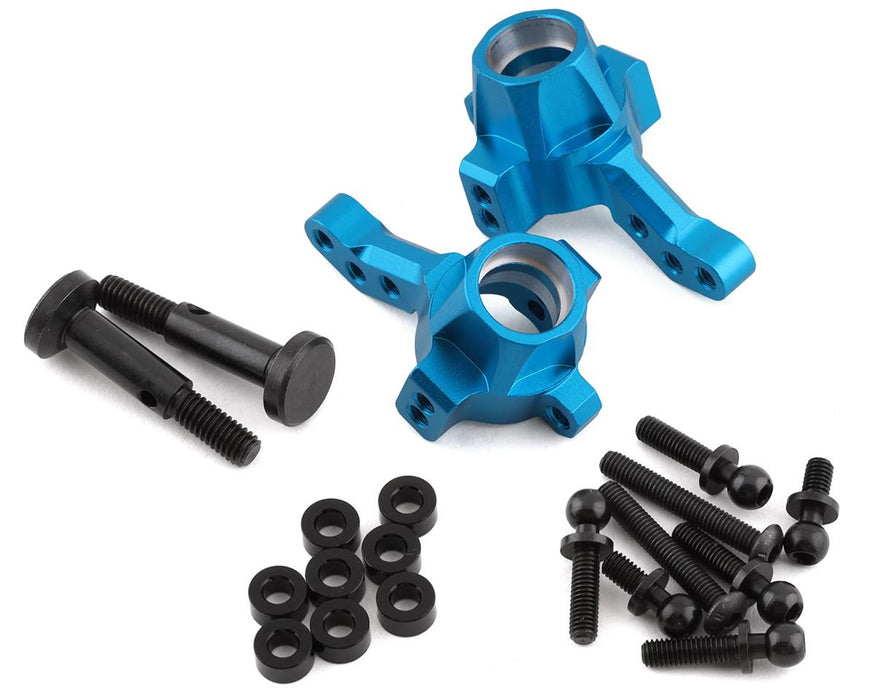 Yeah Racing Tamiya TT-02 Aluminum RWD Drift Steering Knuckle Set (Blue) (2)