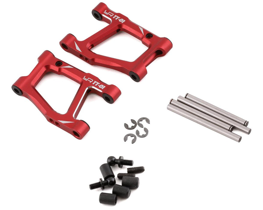 Yeah Racing Tamiya TT-01/TT-01E Aluminum Rear Lower Suspension Arms (Red) (2)