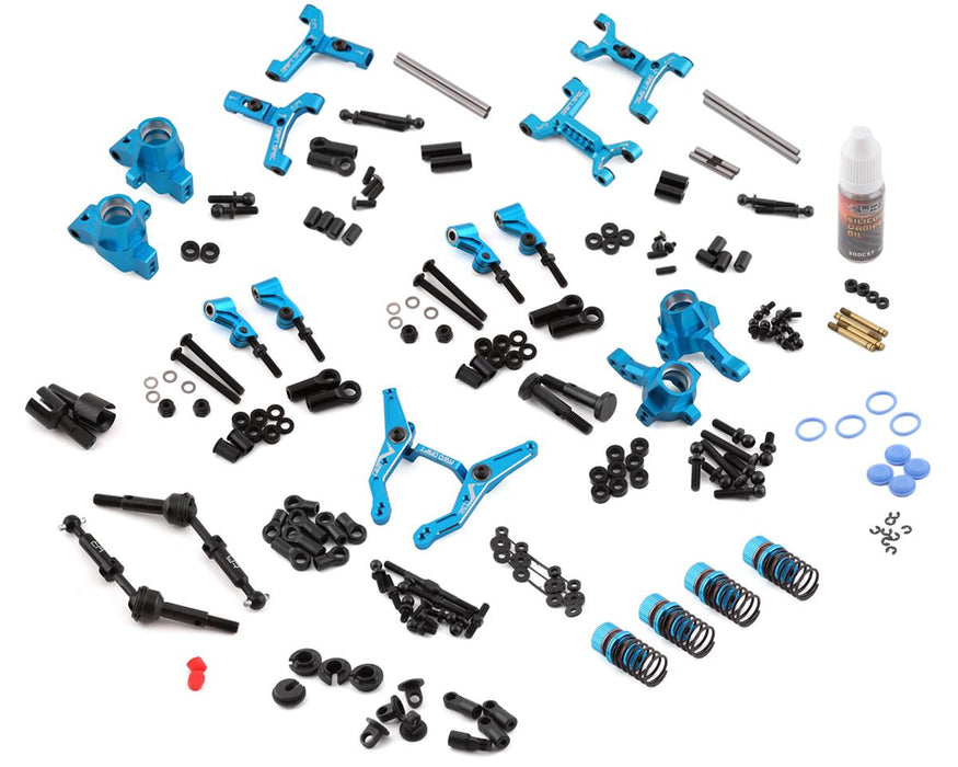 Yeah Racing Kit de conversion de dérive RWD en aluminium Tamiya TT-02 (bleu)