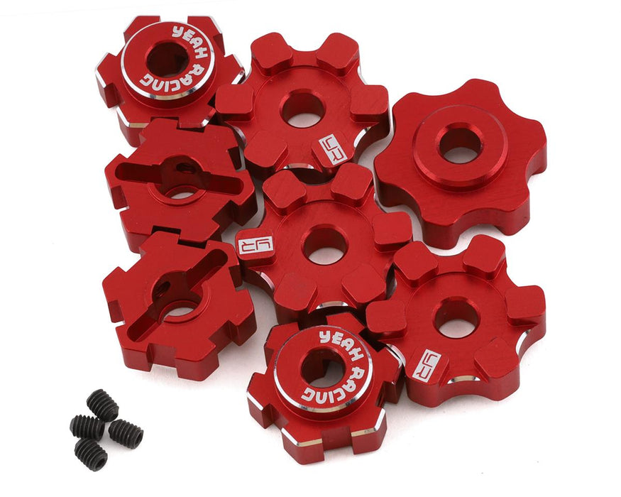 Yeah Racing 17mm Aluminum Wheel Hex for Traxxas Maxx (Red) (4)