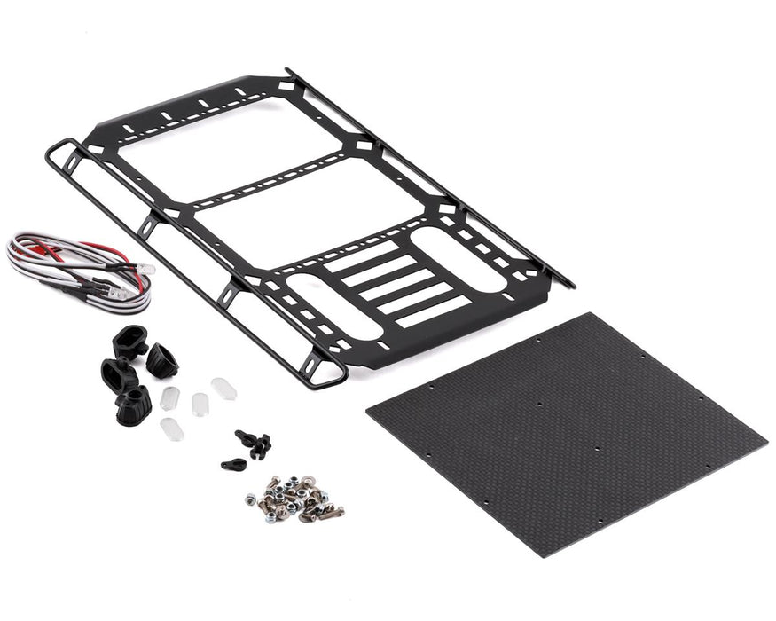 Yeah Racing Aluminum & Carbon Roof Rack for Traxxas TRX-4 Mercedes Benz (Black)