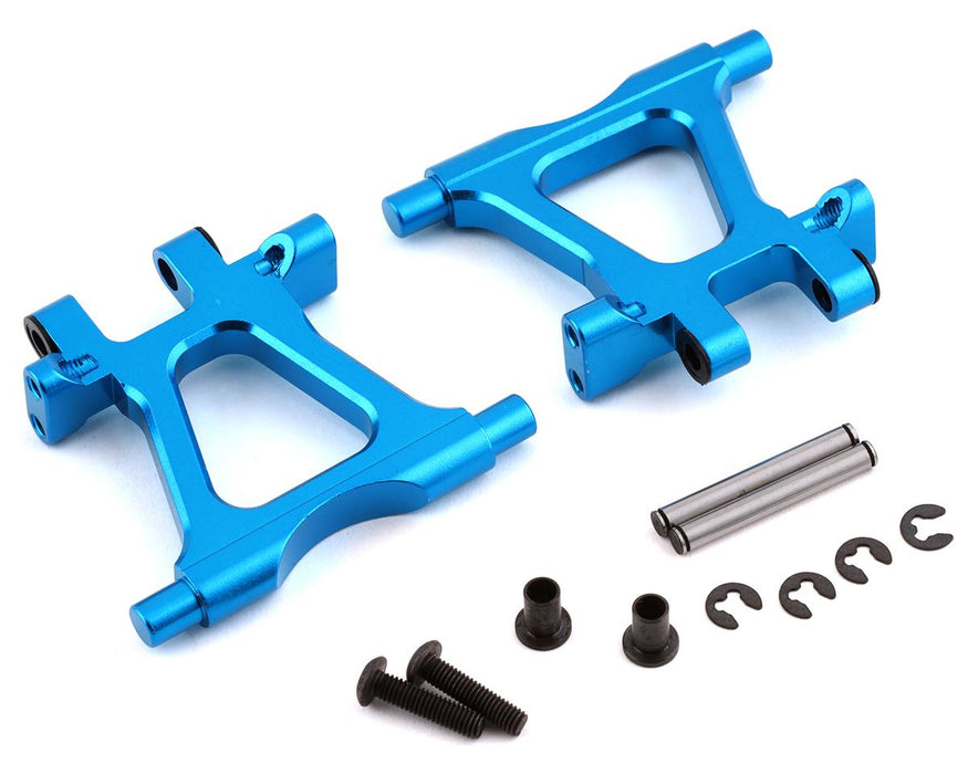 Yeah Racing Bras de suspension inférieurs arrière en aluminium Tamiya TT-02 (bleu) (2)