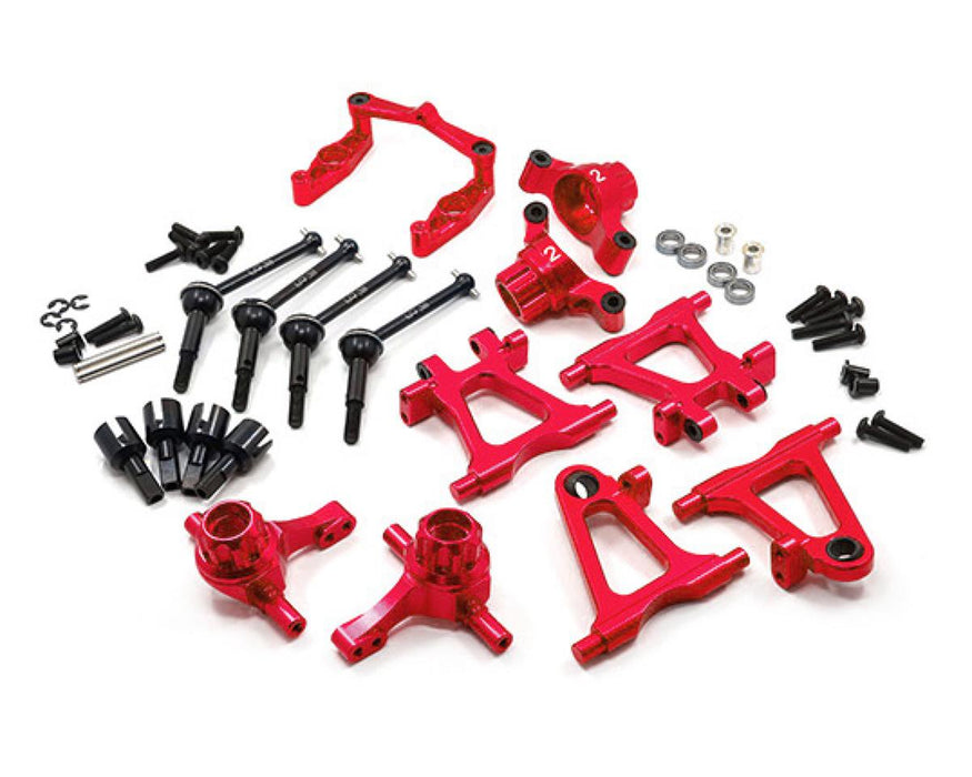 Yeah Racing Tamiya TT-02 Aluminum Essential Upgrade Set (Red)