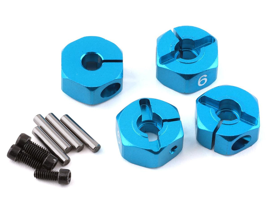 Yeah Racing Aluminum Clamping 12mm Hex (Blue) (4) (6mm)