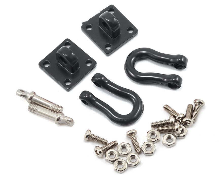 Yeah Racing 1/10 Crawler Scale Heavy Duty Shackle w/Mounting Bracket (Black) (2)