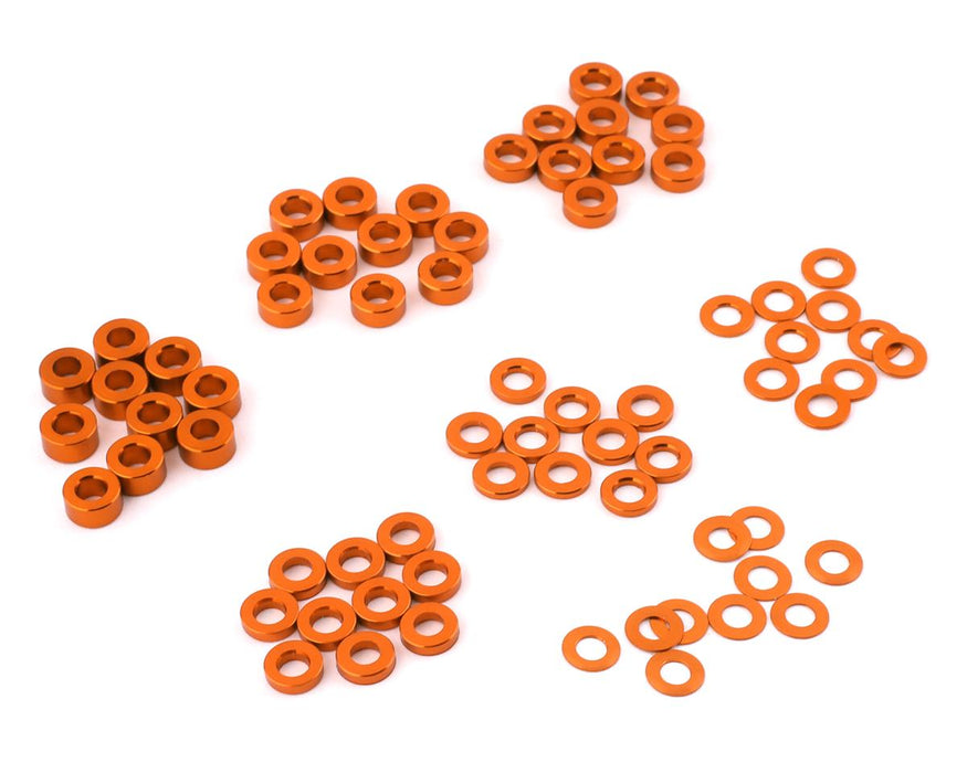 Yeah Racing Jeu de rondelles plates 3x0,25/0,5/1,5/2/2,5/3 mm (Orange) (70)