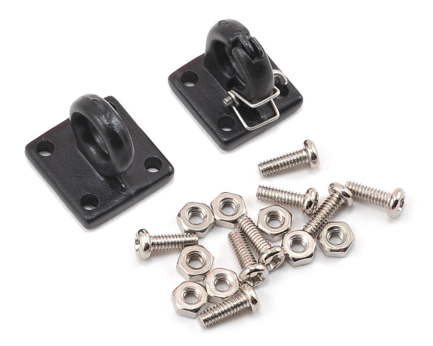 Yeah Racing Four Bolt Tow Ring (Black) (2)