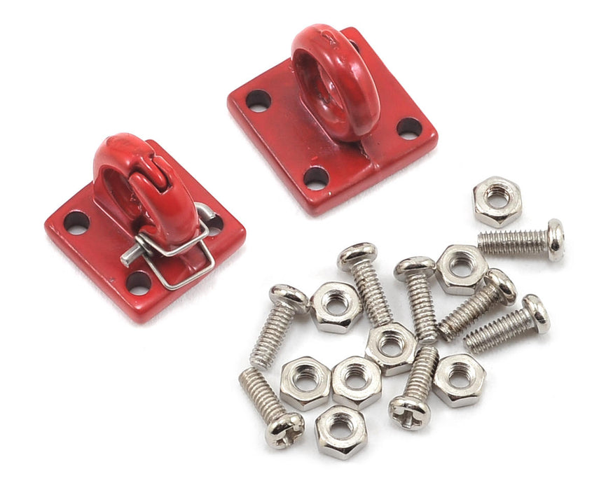 Yeah Racing Four Bolt Tow Ring (Red) (2)