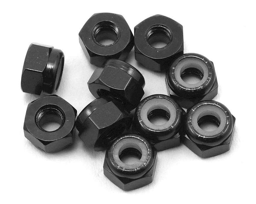 Yeah Racing 3mm Aluminum Lock Nut (10) (Black)