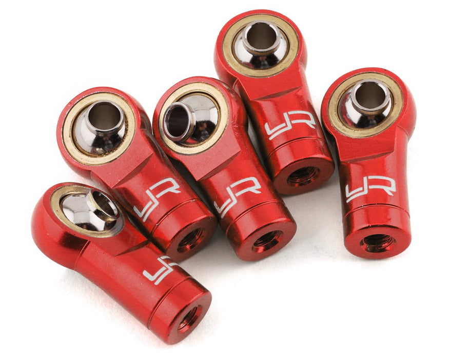 Yeah Racing Embouts de tige filetés en aluminium de 3 mm (rouge) (5) (filetage inversé)