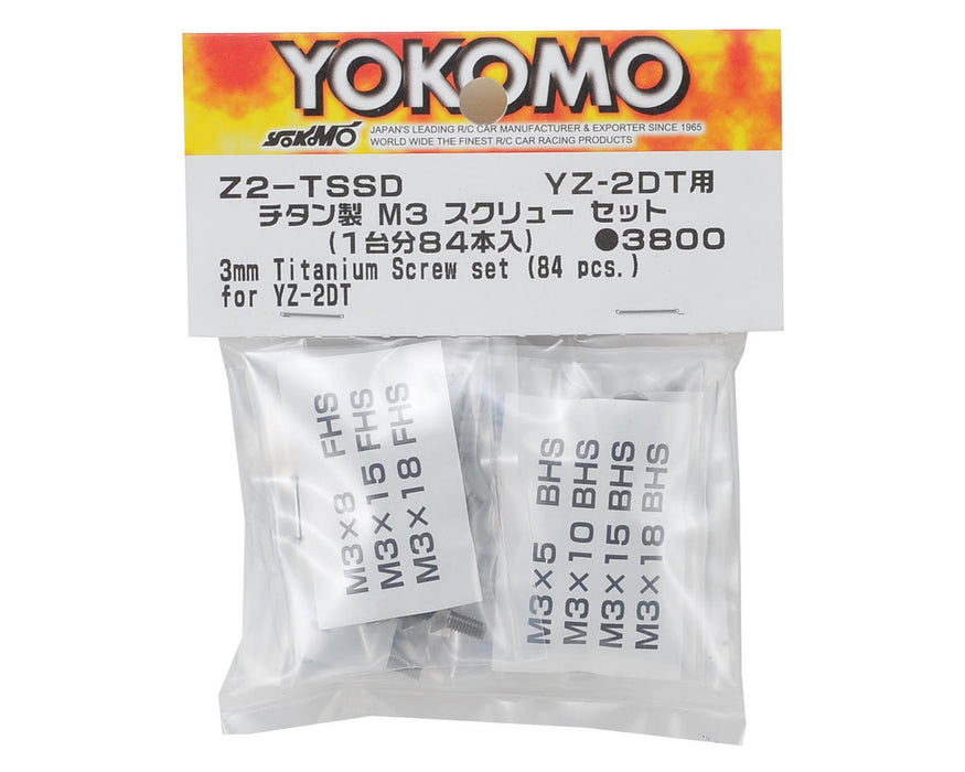 Jeu de vis anti-saleté Yokomo M3 Titanium YZ-2 (84 pièces)