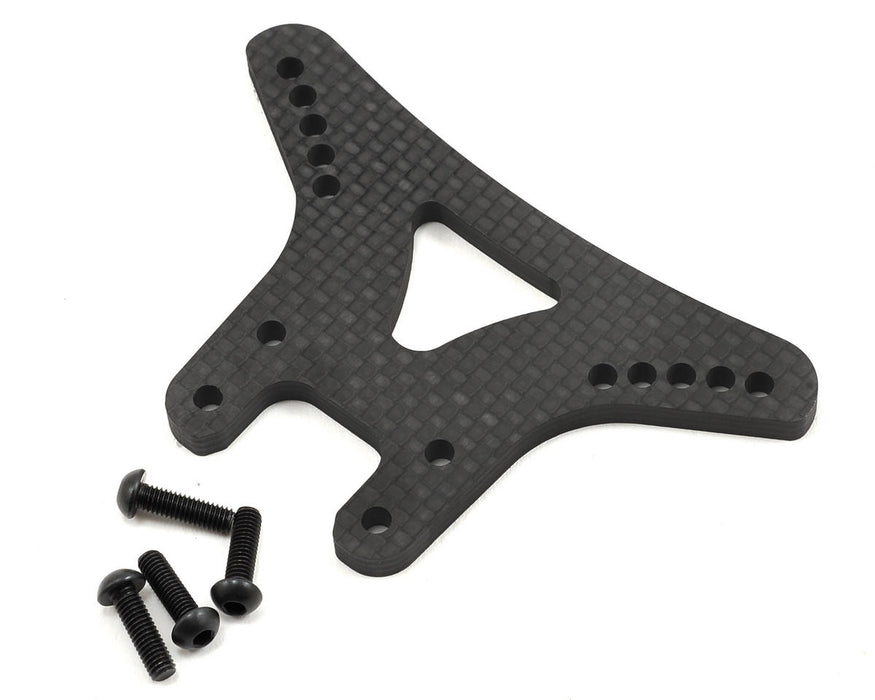 Yokomo 4mm YZ-4 Carbon Fiber Front Shock Tower (for Flat Arms)