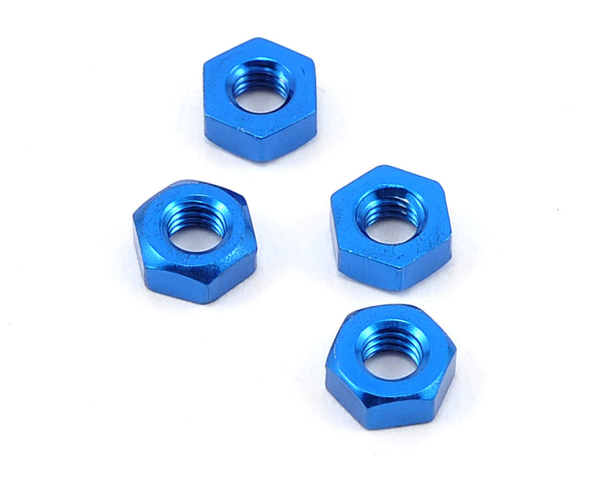 Yokomo 3mm Aluminum Nut (Blue) (4)