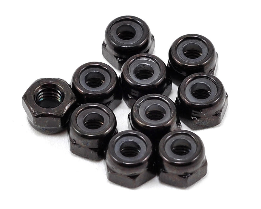 Yokomo 3x4mm Nylon Locknut (Black) (10)